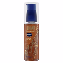 Vaseline Illuminate Me Shimmering Body Oil created for Melanin Rich Skin Illuminates Skin with Finishing Touch of Shimmer fo ...