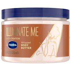 Vaseline Illuminate Me Shea Butter Whipped Body Butter for Melanin Rich Skin Provides 24 Hour Moisturization for Dry Skin 11 ...