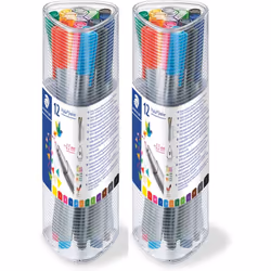 Staedtler Triplus Fineliner 0.3mm Pens 12 Color Set 2 Pack