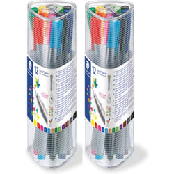 Staedtler Triplus Fineliner 0.3mm Pens 12 Color Set  2 Pack