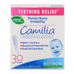 Boiron, Camilia, Teething Relief, 30 Single Liquid Doses, .034 fl oz Each