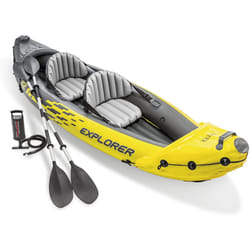 Intex Explorer K2 Kayak, 2-Person Inflatable Kayak Set with Aluminum Oars and High Output Air Pump