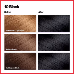 Revlon Permanent Hair Color  Permanent Hair Dye  Colorsilk with 100% Gray Coverage  Ammonia-Free  Keratin and Amino Acids  10 Black  4.4 Oz (Pack of 3