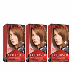 REVLON Colorsilk Beautiful Color Permanent Hair Color with 3D Gel Technology & Keratin 100% Gray Coverage Hair Dye 54 Light ...