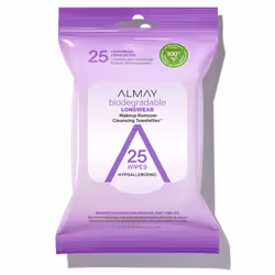 Almay Face Makeup Remover Wipes Longwear  Waterproof Hypoallergenic Fragrance Free Dermatologist  Ophthalmologist Tested 25 C ...