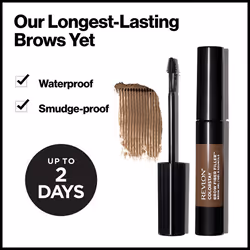 REVLON ColorStay Brow Fiber Filler  Longwearing & Volumizing Waterproof Eyebrow Gel  302 Warm Brown  0.23 fl. oz.