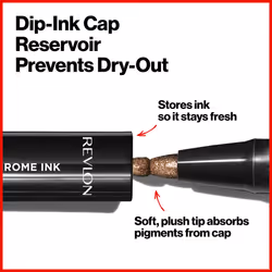 Revlon So Fierce! Chrome Ink Liquid Eyeliner  Longlasting Bold Metallic Pen Liner with Dip Ink Cap for Pearl  Shimmer Blend  902 Bronzage  0.03 oz.
