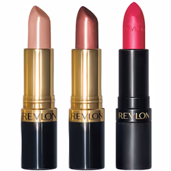 Revlon Super Lustrous 3-Piece Lipstick Gift Set High Impact Multi-Finish in Cream Pearl & Matte 755 Bare It All (Cream) ...