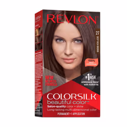 Revlon New ColorSilk Beautiful Permanent Hair Color, No Mess Formula, 27 Deep Rich Brown, 1 Pack
