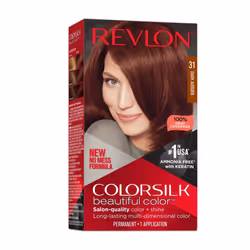 Revlon New ColorSilk Beautiful Permanent Hair Color, No Mess Formula, 31 Dark Auburn, 1 Pack