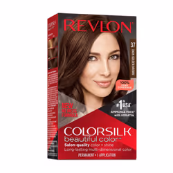 Revlon New ColorSilk Beautiful Permanent Hair Color, No Mess Formula, 37 Dark Golden Brown, 1 Pack