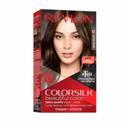 Revlon New ColorSilk Beautiful Permanent Hair Color, No Mess Formula, 41 Medium Brown, 1 Pack