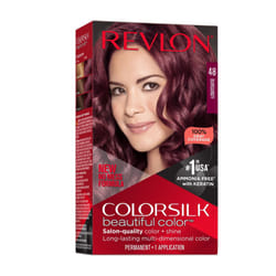 Revlon New ColorSilk Beautiful Permanent Hair Color, No Mess Formula, 48 Burgundy, 1 Pack