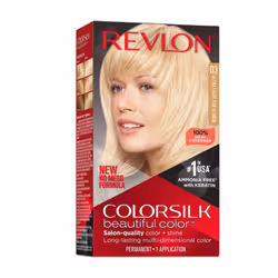 Revlon New ColorSilk Beautiful Permanent Hair Color, No Mess Formula, 03 Ultra Light Sun Blonde, 1 Pack