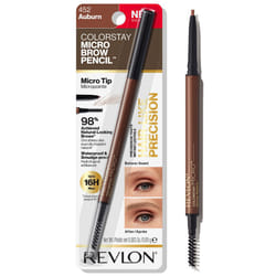 Revlon ColorStay Micro Eyebrow Pencil with Built In Spoolie Brush  Infused with Argan and Marula Oil  Waterproof  Smudgeproof  452 Auburn (Pack of 1)