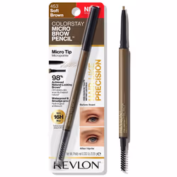 Revlon ColorStay Micro Eyebrow Pencil with Built In Spoolie Brush Infused with Argan and Marula Oil Waterproof Smudgeproof ...