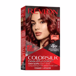 Revlon New ColorSilk Beautiful Permanent Hair Color, No Mess Formula, 66 Cherry Red, 1 Pack