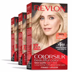 Revlon Permanent Hair Color Permanent Blonde Hair Dye Colorsilk with 100% Gray Coverage Ammonia-Free Keratin and Amino Ac ...
