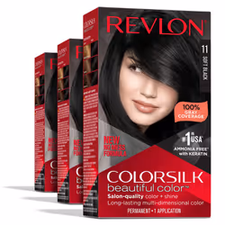 Permanent Hair Color by Revlon Permanent Hair Dye Colorsilk with 100% Gray Coverage Ammonia-Free Keratin and Amino Acids ...
