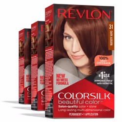 Revlon Permanent Hair Color Permanent Red Hair Dye Colorsilk with 100% Gray Coverage Ammonia-Free Keratin and Amino Acids ...