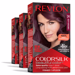 Revlon Permanent Hair Color Permanent Red Hair Dye Colorsilk with 100% Gray Coverage Ammonia-Free Keratin and Amino Acids ...