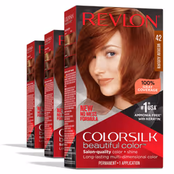 Revlon Permanent Hair Color Permanent Red Hair Dye Colorsilk with 100% Gray Coverage Ammonia-Free Keratin and Amino Acids ...
