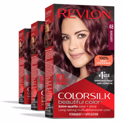 Revlon Permanent Hair Color Permanent Red Hair Dye Colorsilk with 100% Gray Coverage Ammonia-Free Keratin and Amino Acids ...