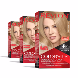 Revlon Permanent Hair Color Permanent Blonde Hair Dye Colorsilk with 100% Gray Coverage Ammonia-Free Keratin and Amino Ac ...