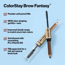 Revlon ColorStay Brow Fantasy  All In One Eyebrow Powder Pencil with Shaping Clear Gel  Gel Infused with Panthenol  Smudge-proof  16HR Visibly Full Br