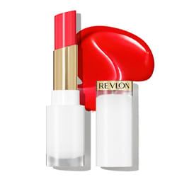 REVLON Super Lustrous Glass Shine Balm  Hydrating Tinted Lipstick  Sheer  Glossy Shiny Finish  009 Cherry Luster  0.11 oz