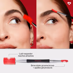 Revlon Lash & Brow Styling Tool  Dual Ended Eyelash Separator & Eyebrow Brush Spoolie  Works with Mascara & Brow Makeup  1 count