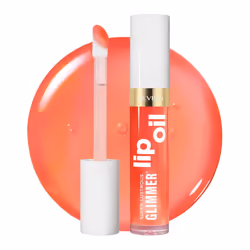 REVLON Super Lustrous Glimmer Lip Oil Moisturizing Tinted Shiny Finish Made with PlantBased Squalane 002 Miss Coral 013 fl o ...