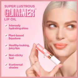 REVLON Super Lustrous Glimmer Lip Oil  Moisturizing Tinted Lip Makeup  Shiny Finish  Made with Nourishing Oils & Antioxidants  003 Glow Mama  0.13 fl