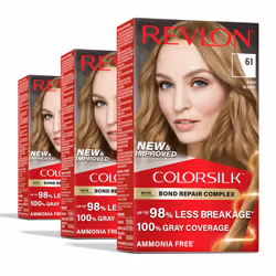Revlon ColorSilk with Bond Repair Complex Blonde Permanent Hair Color 100% Gray Coverage Ammonia Free Hair Dye Vegan Kera ...