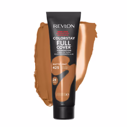 Revlon ColorStay Full Cover Longwear Matte Foundation Heat & Sweat Resistant Lightweight Face Makeup Caramel (425) 1.0 oz