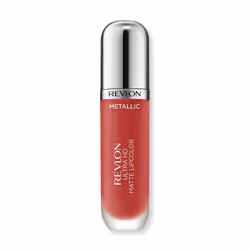 Revlon Ultra HD Metallic Matte Liquid Lipcolor, HD Flare, Working from the center of your lips outward, dab on our liquid lip ...