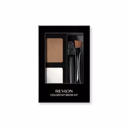 Revlon ColorStay Brow Kit, Eyebrow mascara, Blonde, Step 1: Use the angled brow brush to apply the pomade in short strokes St ...