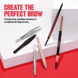 Revlon ColorStay Eyebrow Pencil with Spoolie Brush  Waterproof  Longwearing  Angled Tip Applicator for Perfect Brows  215 Auburn  0.021 oz