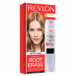Permanent Hair Color by Revlon Permanent Hair Dye At-Home Root Ease with Applicator Brush for Multiple Use 100% Gray Cover ...