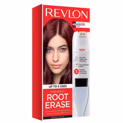 Revlon Permanent Hair Color Permanent Hair Dye At-Home Root Erase with Applicator Brush for Multiple Use 100% Gray Coverag ...