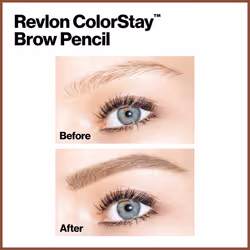Colorstay Eyebrow Pencil with Spoolie Brush, Waterproof, Longwearing, Angled Tip Applicator for Perfect Brows, Soft Black (225)