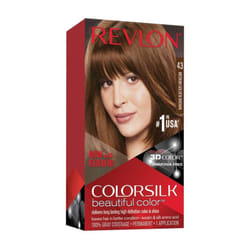 Revlon Colorsilk Beautiful Color  Permanent Hair Dye with Keratin  100% Gray Coverage  Ammonia Free  43 Medium Golden Brown