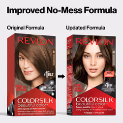 Revlon Colorsilk Beautiful Color  Permanent Hair Dye with Keratin  100% Gray Coverage  Ammonia Free  43 Medium Golden Brown