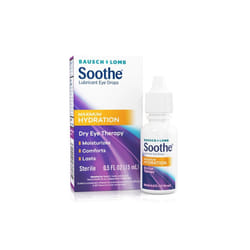 Soothe Maximum Hydration Eye Drops for Dry Eyes, Lubricating Eye Dropsâfrom Bausch + Lomb, 0.5 FL OZ (15 mL)