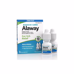 Alaway Antihistamine Eye Drops(Ketotifen Fumarate Ophthalmic Solution 0.035%)from Bausch + Lomb 0.34 FL OZ,, (10 mL) 2 Pack ( ...