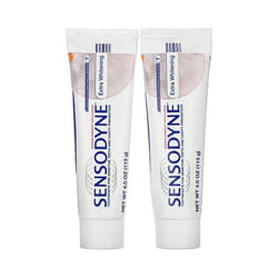 Sensodyne, Extra Whitening Toothpaste, Fluoride, Twin Pack, 2 Tubes