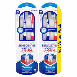Sensodyne Sensitivity & Gum Soft Toothbrush Designed for Sensitive Teeth 4-Pack