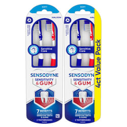 Sensodyne Sensitivity & Gum Soft Toothbrush Designed for Sensitive Teeth  4-Pack