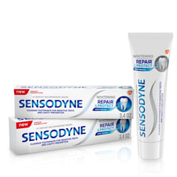 Sensodyne Repair and Protect Whitening Toothpaste  Toothpaste for Sensitive Teeth and Cavity Prevention  3.4 oz (Pack of 2)