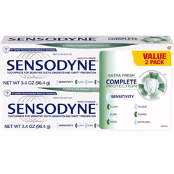 Sensodyne Complete Protection Sensitive Toothpaste For Gingivitis Sensitive Teeth Treatment Extra Fresh - 3.4 Ounces (Pack ...